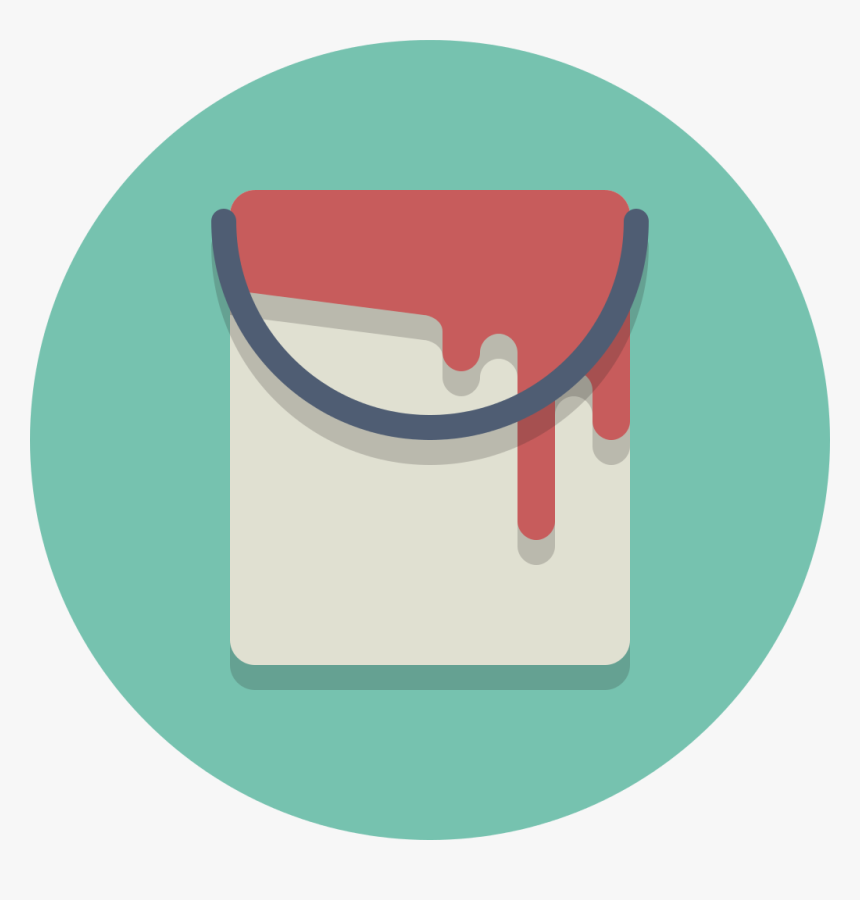 Circle Icons Paintcan - Paint Bucket Flat Design, HD Png Download