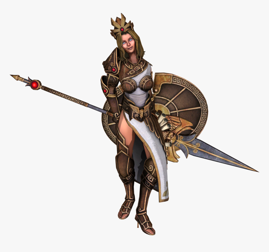 Woman Warrior,bard,action - Athena Smite Png, Transparent Png