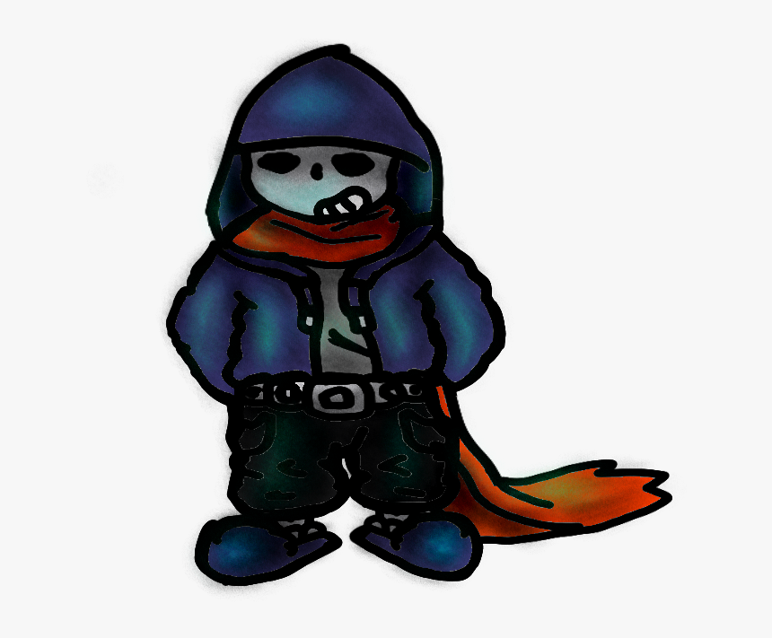 A Hooded Figure Watches The Commotion From Afar Time - Cartoon Hooded Figure, HD Png Download