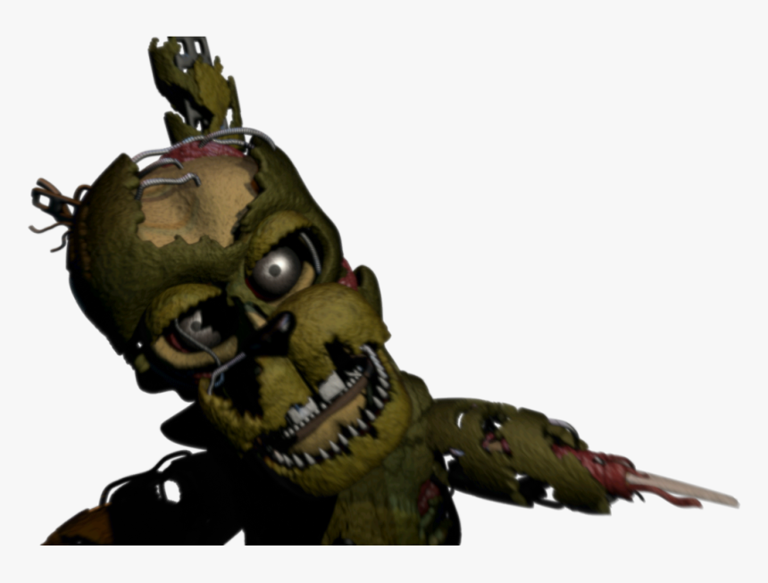 “so One Of Springtrap’s Arms Is Gone, And As We Can - Fnaf 6 Springtrap Jumpscare, HD Png Download