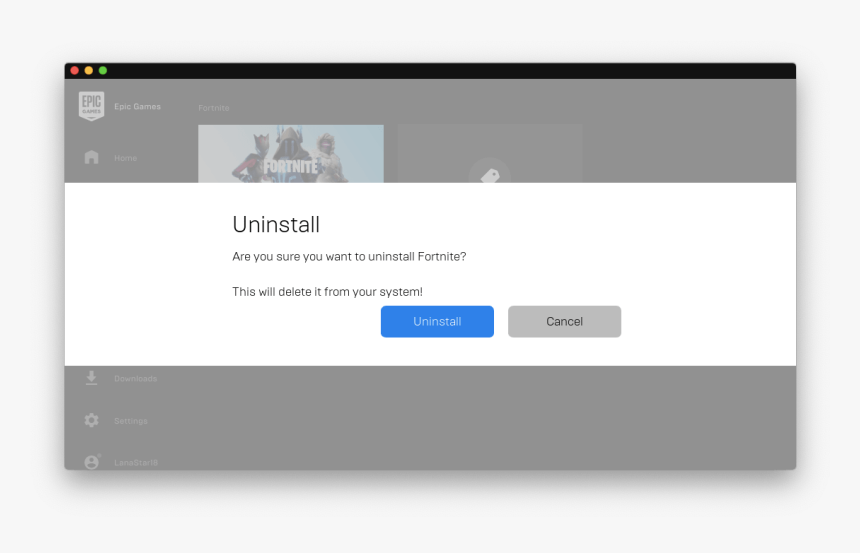 Fortnite Uninstall Or Exit, HD Png Download