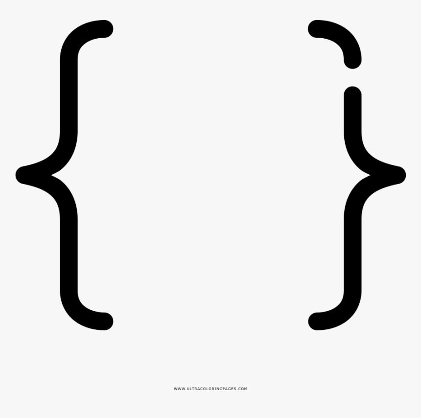 Brackets Coloring Page - Colchetes Desenho, HD Png Download