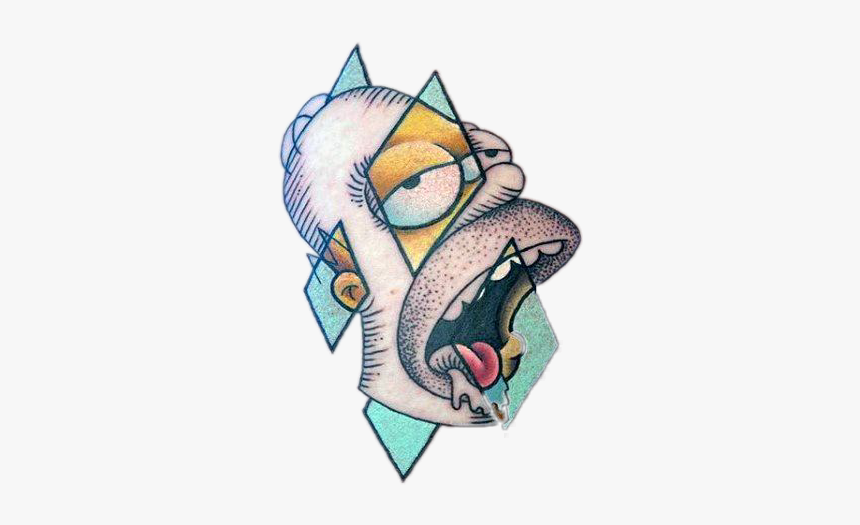 Tattoo The Simpsons Homer Simpson - Homer Simpson Tattoo Black, HD Png Download