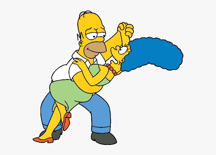 The Simpsons Clip Art Image - Homer Und Marge Simpsons, HD Png Download