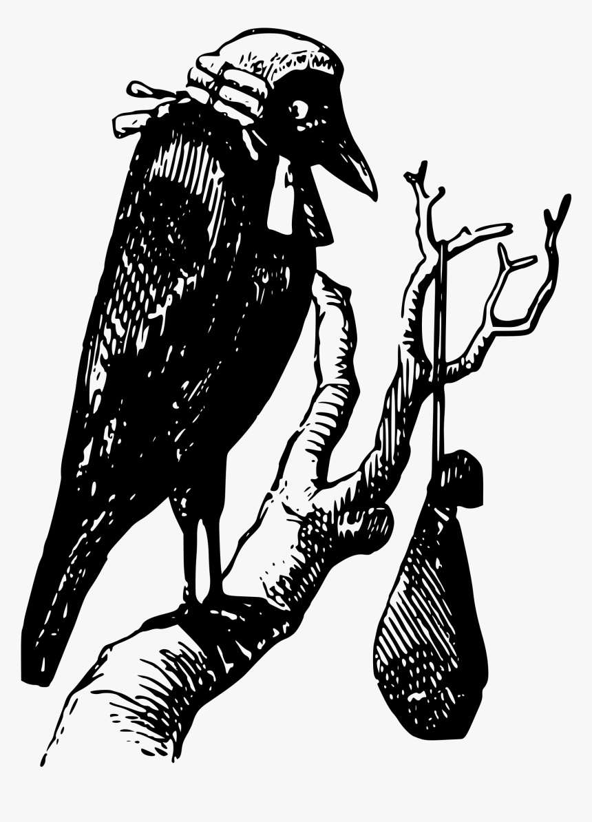 This Free Icons Png Design Of Crow Judge In A Tree - Black Tree Png With Crow, Transparent Png