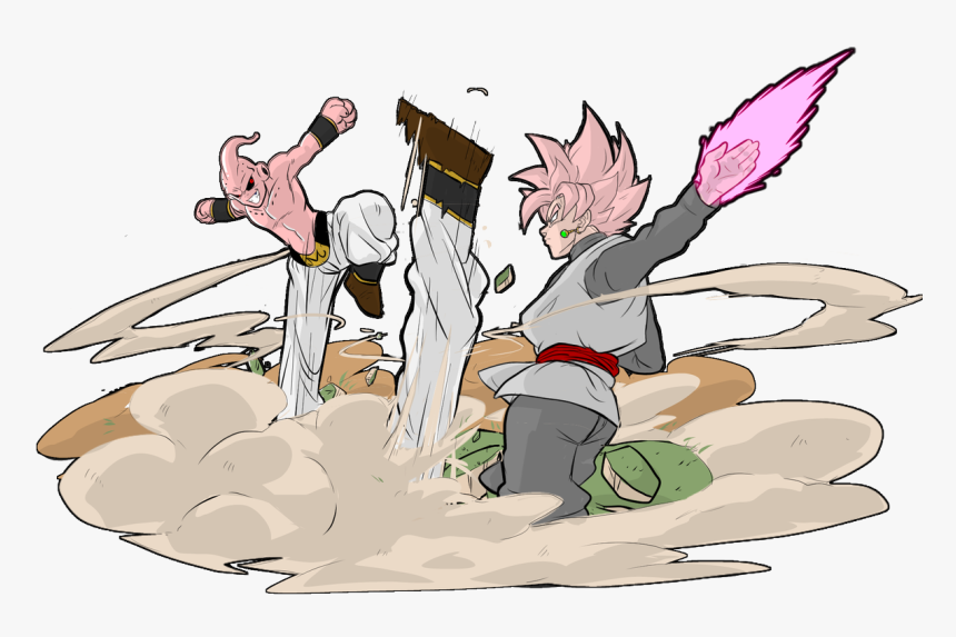 Goku Black Vs Kid Buu, HD Png Download
