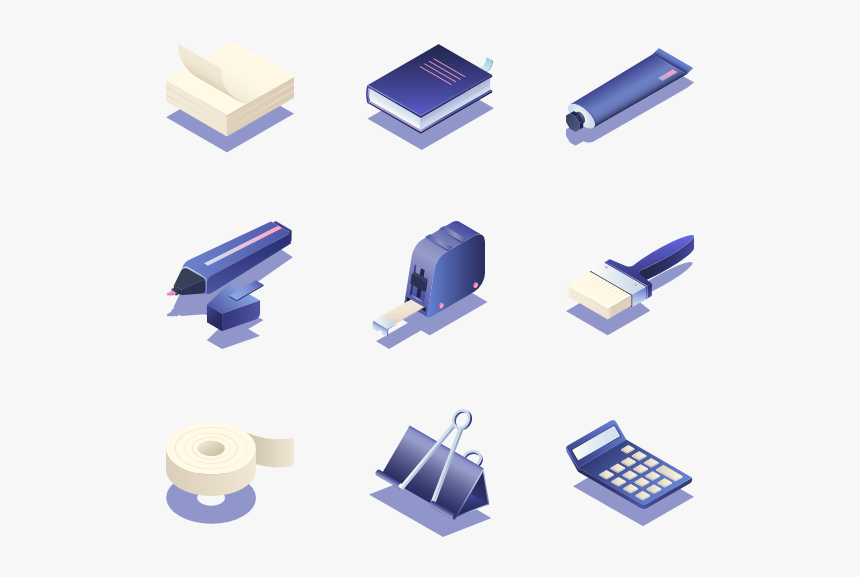 Stationery Isometric - Stationary Isometric Png, Transparent Png