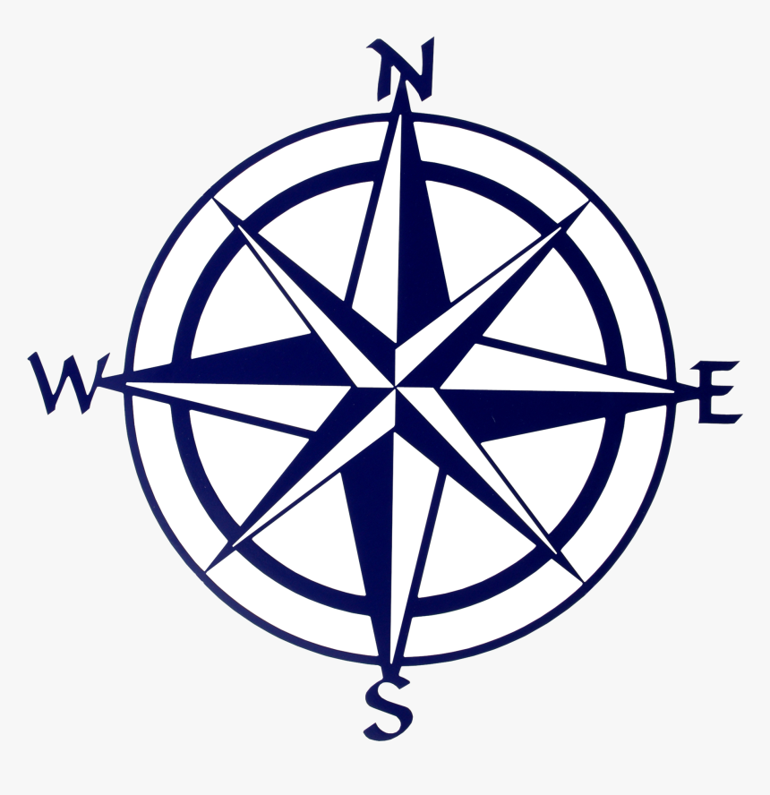 Compass Free Graphic Clip Art On Transparent Png - Compass Rose For A Map, Png Download