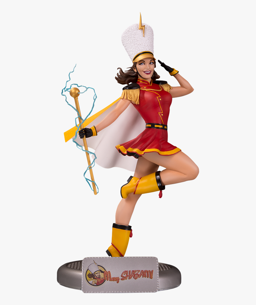 Dc Bombshells Mary Shazam Statue, HD Png Download