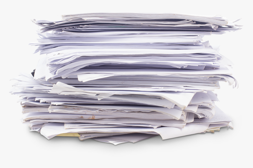 Stack Of Papers - Office Paper Waste, HD Png Download
