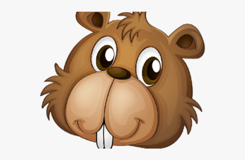 Hyena Clipart Face - Beaver Cartoon Face, HD Png Download