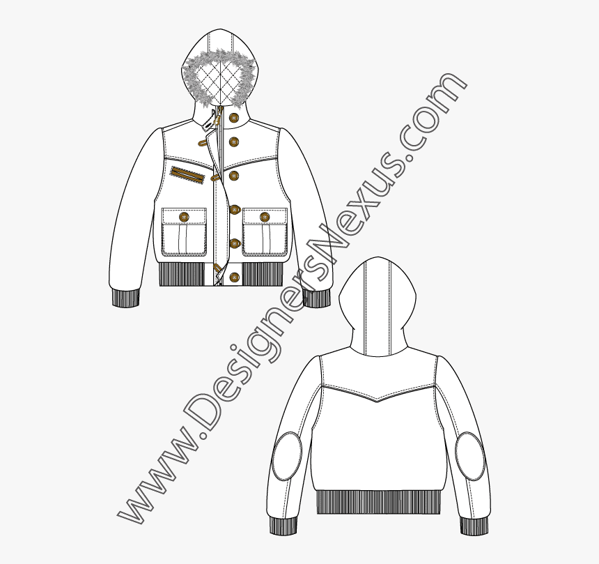 15 Hooded Drawing Kid For Free Download On Mbtskoudsalg - Fashion Sketches, HD Png Download