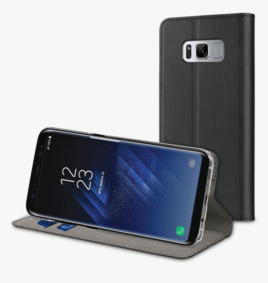 Muvit Etui Folio Stand Noir Pour Samsung Galaxy S8 - Samsung Galaxy S8, HD Png Download