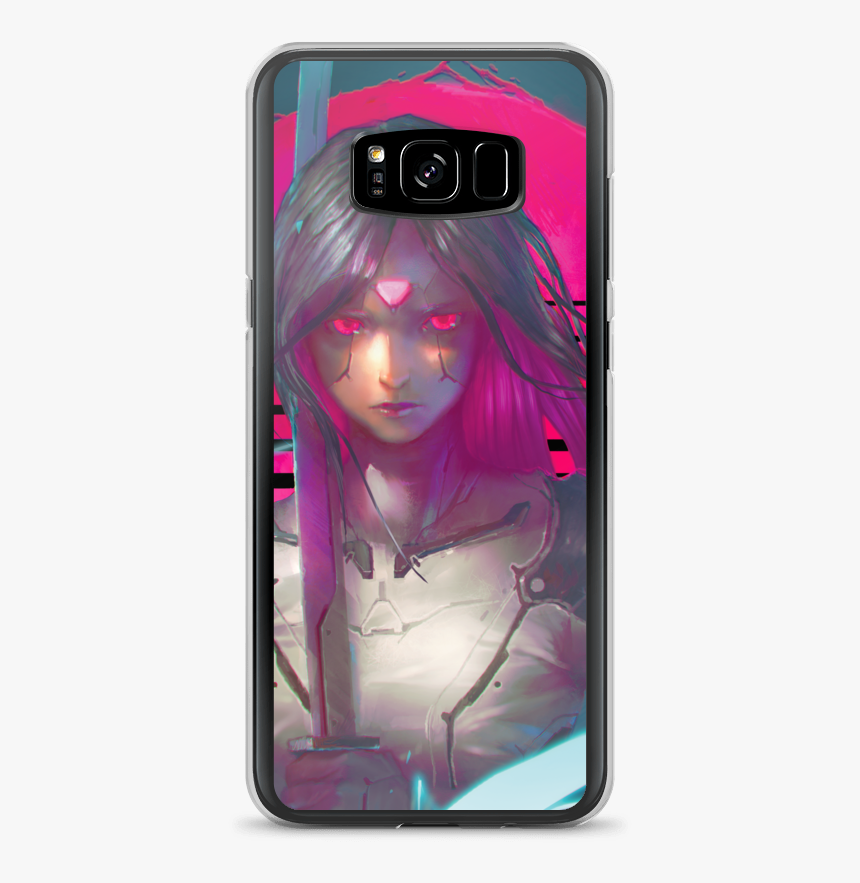 Sword Girl Tshirt Front Deisgn V3 Mockup Case On Phone - Iphone, HD Png Download