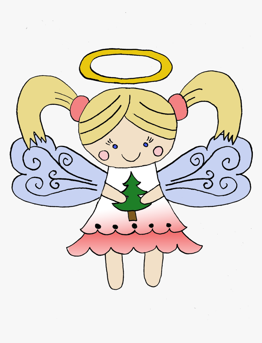Little Christmas Angel Free Download Png For Digital - Christmas Angel Cartoon Png, Transparent Png