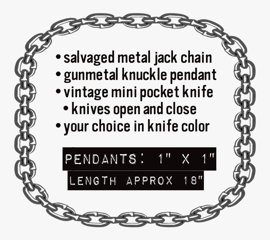 Necklace Made With Salvaged Industrial Jack Chain Featuring - Just For The Record (2010), HD Png Download