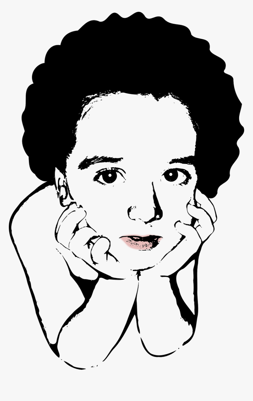 Girl Think Female Free Picture - Boy Comment To Girl, HD Png Download