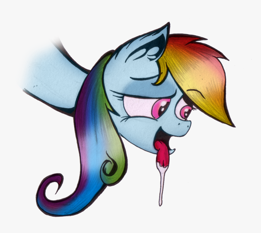 Inky-draws, Drool, Expression, Hungry, Rainbow Dash, - Cartoon, HD Png Download