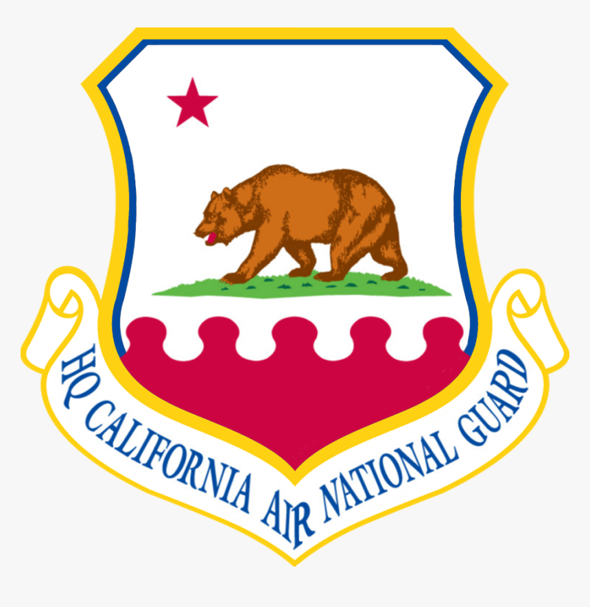 California Air National Guard Usaf Patch - California Flag In State, HD Png Download