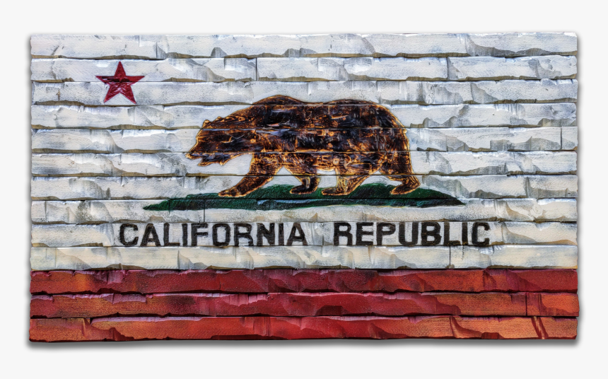 California State Flag With White Boards 
 Class Lazyload - Grizzly Bear, HD Png Download