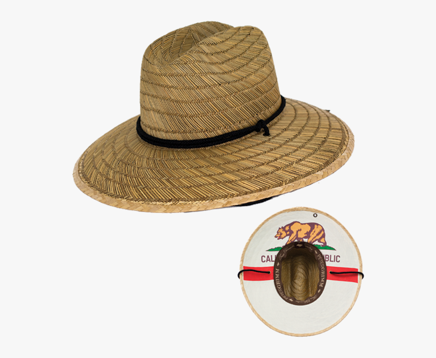 California Flag Straw Hat, HD Png Download