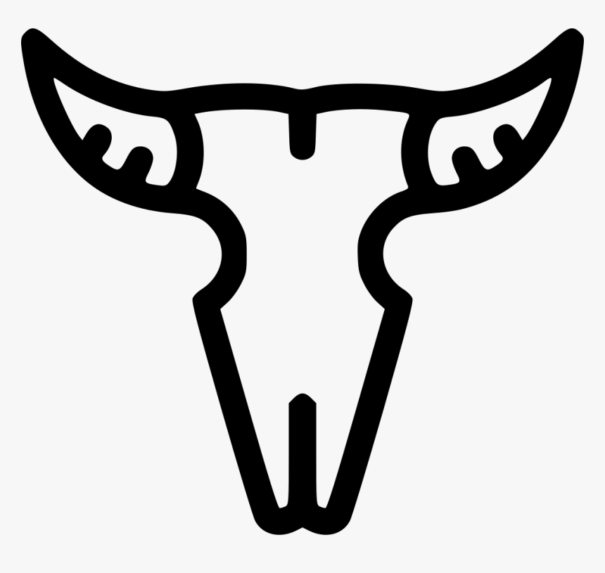 Skull Cow Bull Wild West Desert - Png Cow Skull Drawing, Transparent Png