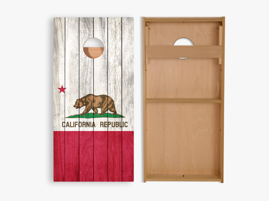 Full Size California Bear Flag Cornhole Boards With - New California Republic Flag, HD Png Download