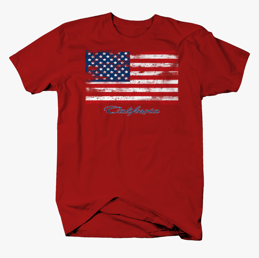 California Distressed Usa Flag America Freedom Culture - Shirt, HD Png Download