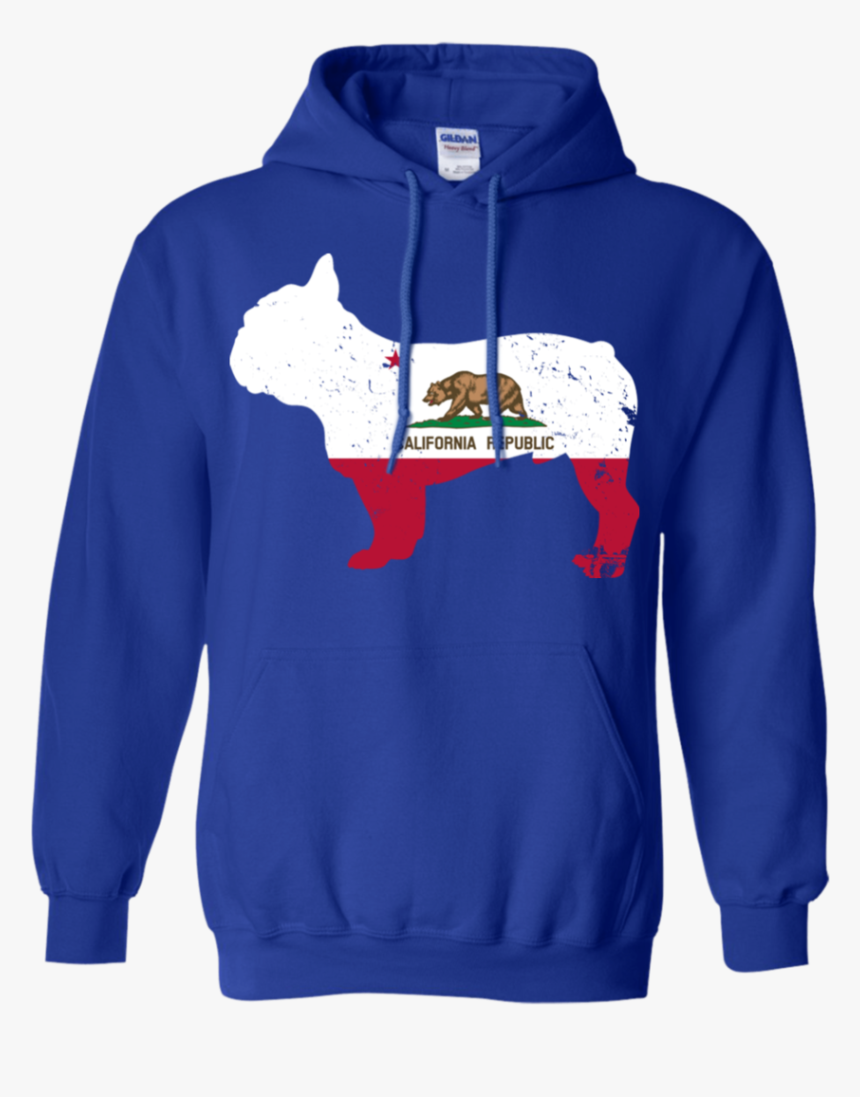 French Bulldog California Flag Pullover Hoodie 8 Oz - Alvin And The Chipmunks Sweatshirts, HD Png Download