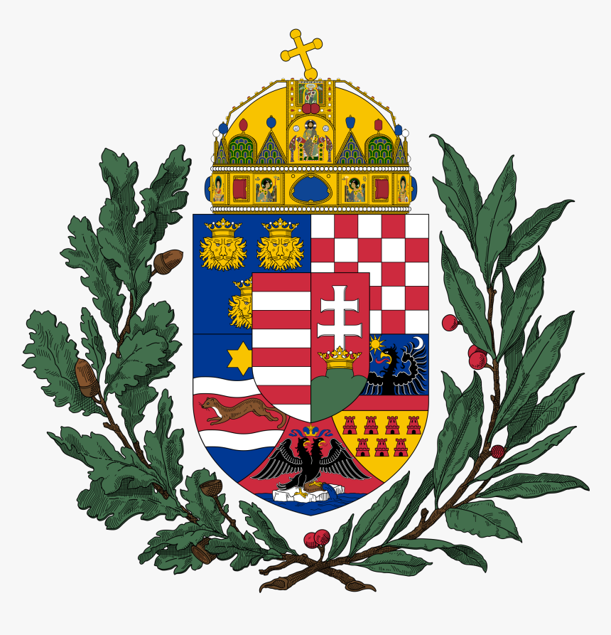 Transparent Olive Branch Clipart - Kingdom Of Hungary Coat Of Arms, HD Png Download