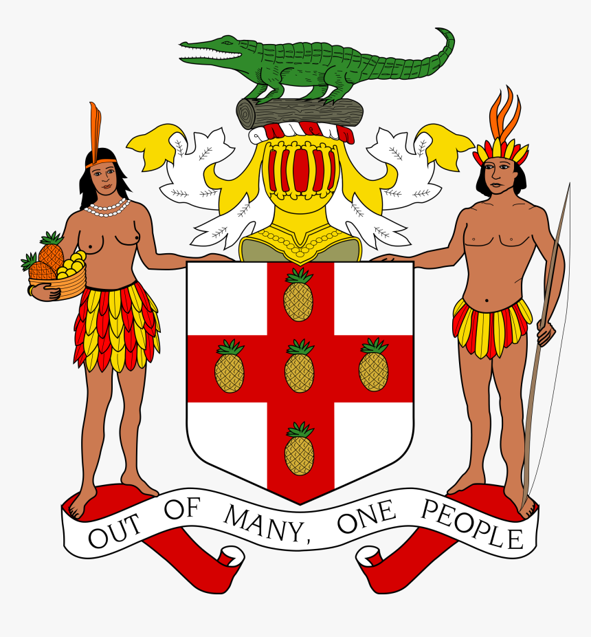 Clip Art File Jamaica Svg Wikimedia - Jamaican Coat Of Arm, HD Png Download