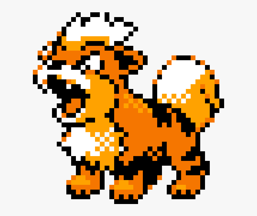 Growlithe Pixel Art, HD Png Download