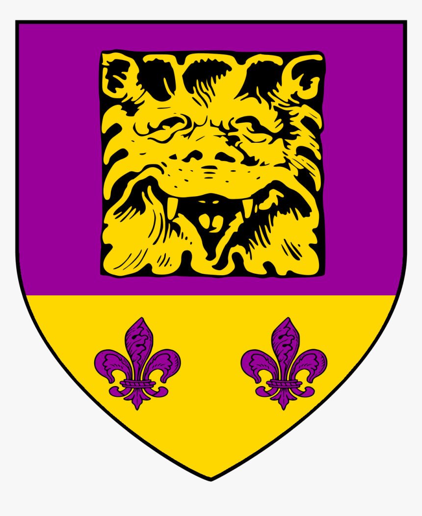 Field Purpure Gargoyle Face Or, Two Fleur De Lis Purpure - Hootch Hootch 1974, HD Png Download