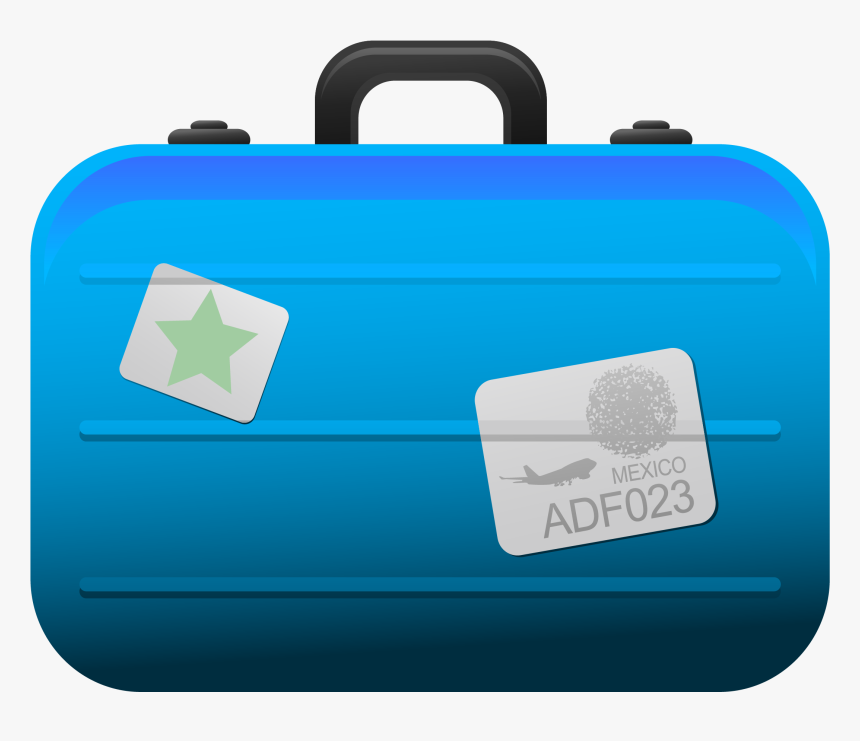 Transparent Blue Suitcase Png Clipart Picture - Suitcase Clipart Transparent Background, Png Download