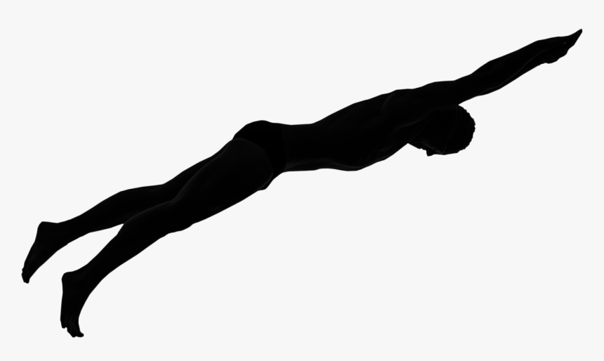 Swimming Silhouette Png Download - Human Swimming Silhouette Png, Transparent Png