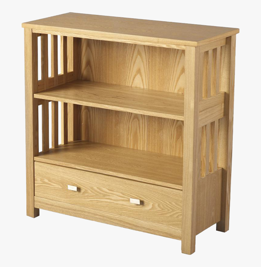 Wooden Bookcase With Drawer, HD Png Download