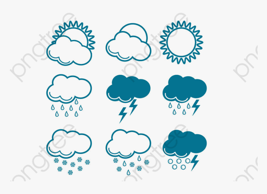 Transparent Cloud Icon Png Transparent - Rainy Icon Png Material, Png Download