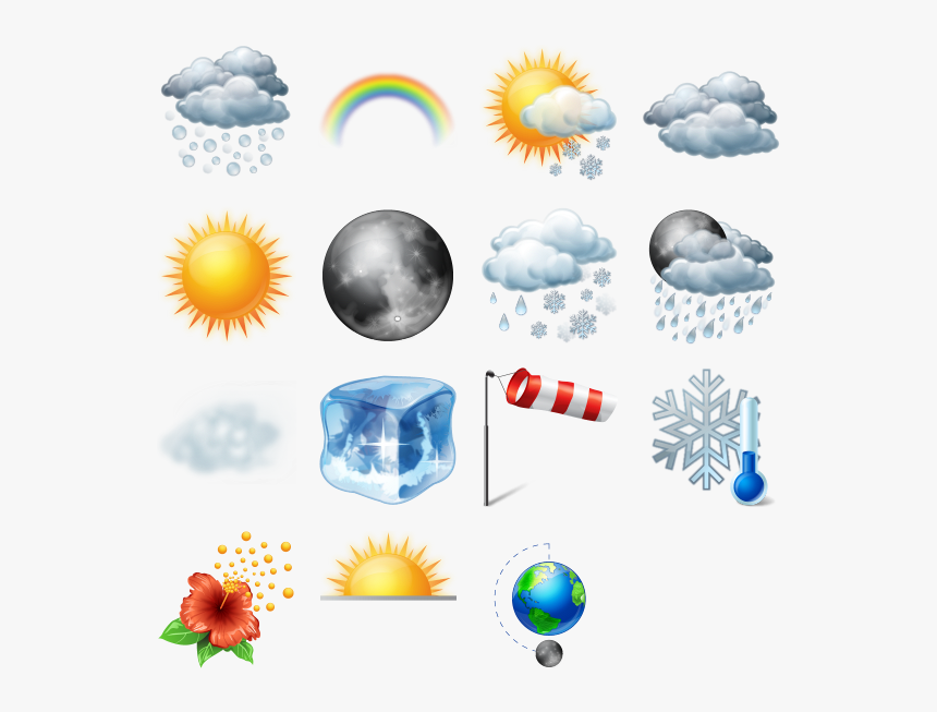 Weather Icons Free Png, Transparent Png