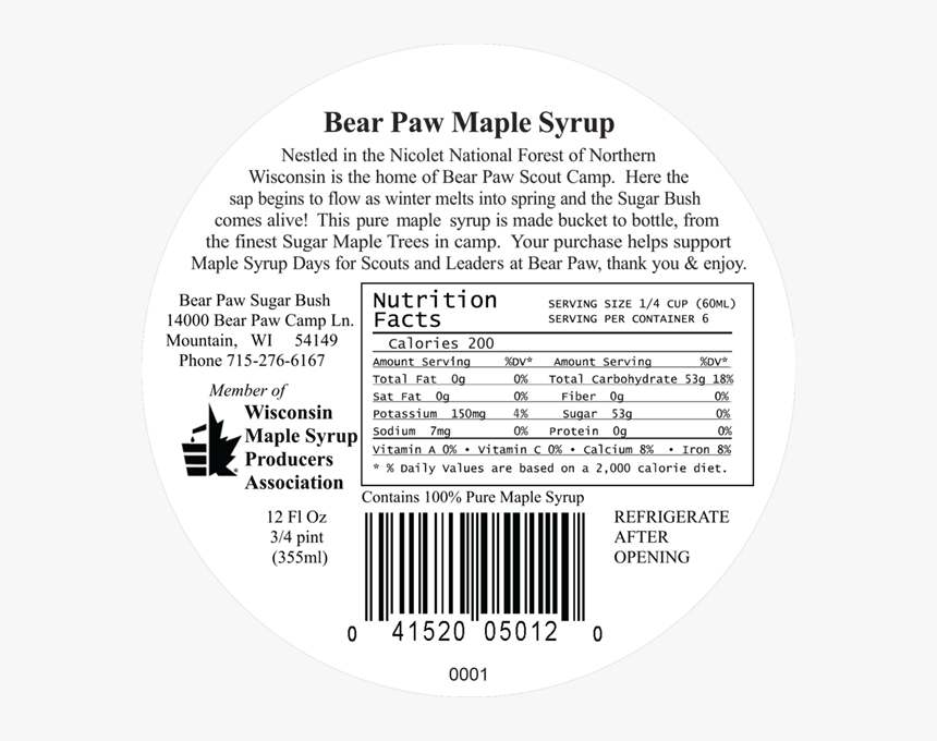 Bear Paw Sugar Bush - Circle, HD Png Download