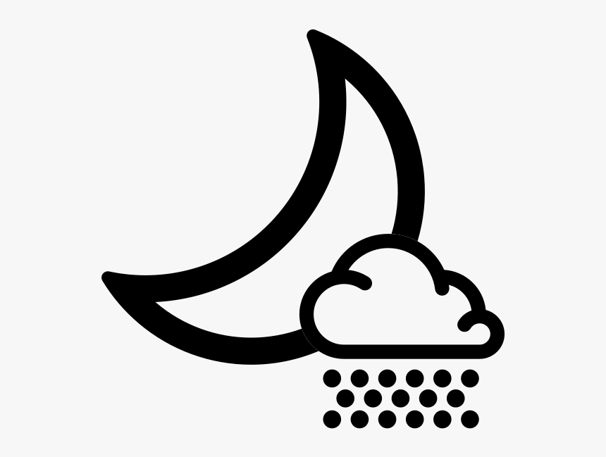 Simple Weather Icons2 Scattered Snow Night - Scattered Thunderstorms Night, HD Png Download