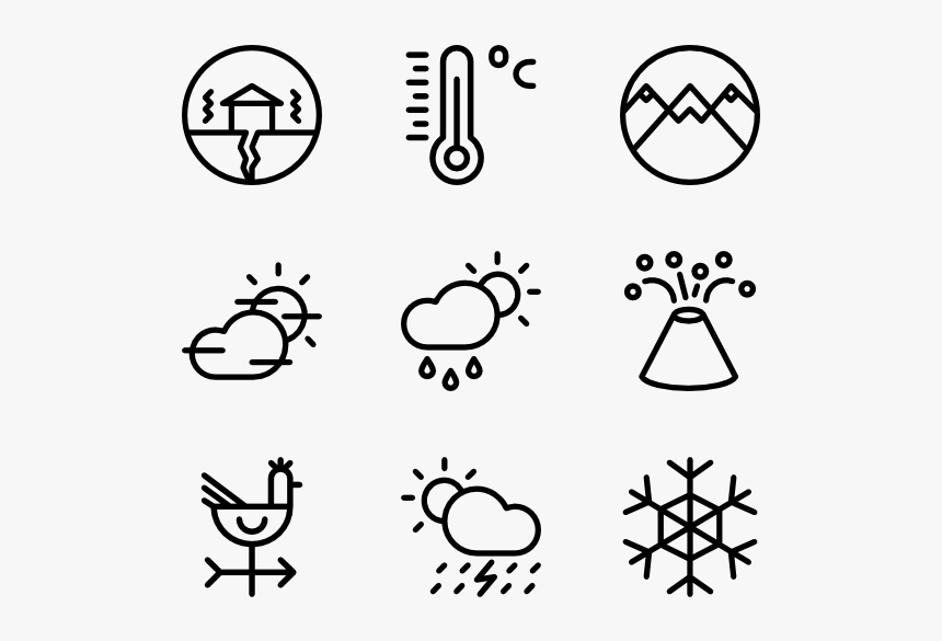 Essential Set - Weather Icon Vector Png, Transparent Png
