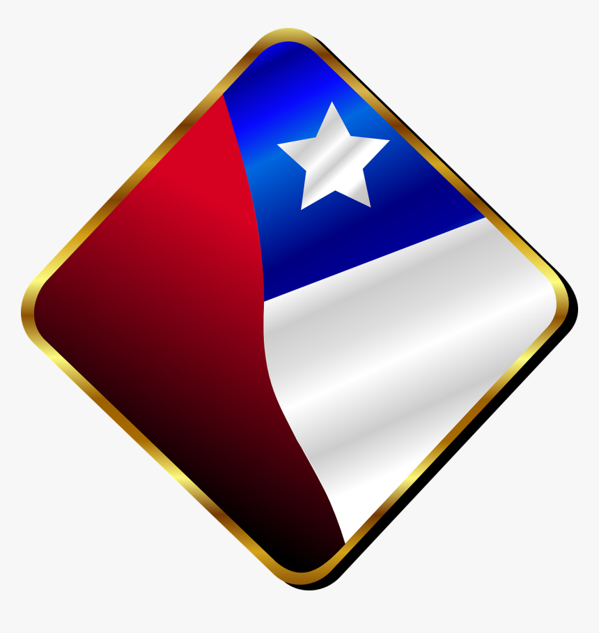 Chile Chilean Chili Free Picture - Red And Blue Flag Country With Star, HD Png Download