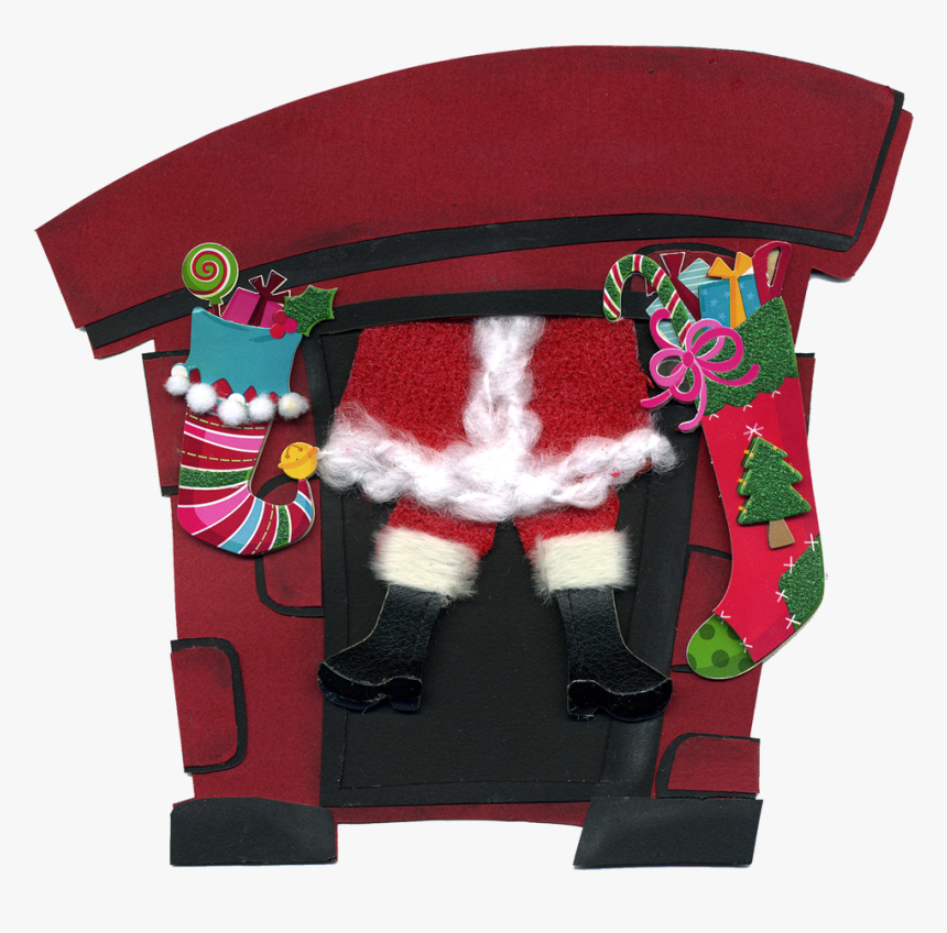 Santa Coming Down The Chimney The Night Before Christmas - Father Christmas Coming Down The Chimney, HD Png Download