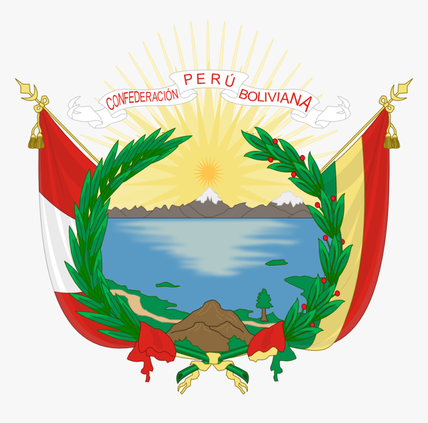Flag, Coat Of Arms - Peru Bolivian Confederation Coat Of Arms, HD Png Download