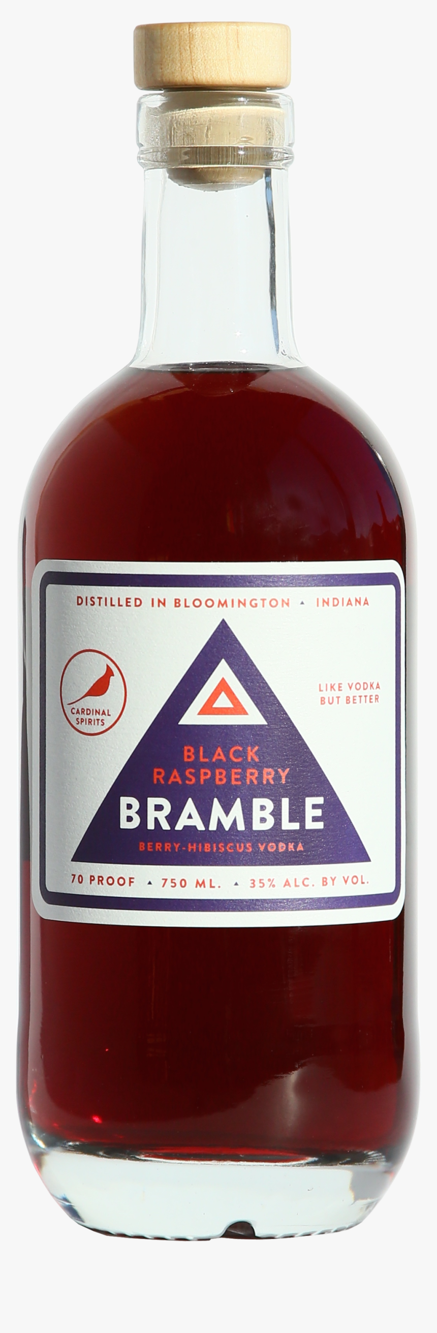 Bramble 750ml Cutout - Cardinal Spirits Bramble Vodka, HD Png Download