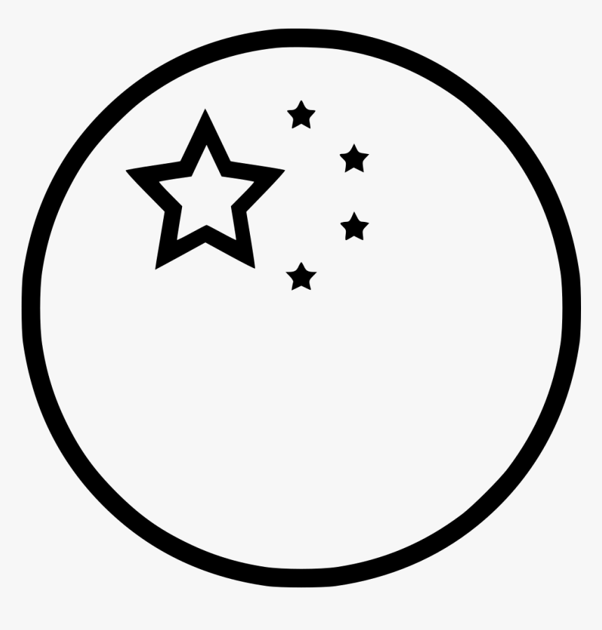 Country Flag China - China Flag Png Black, Transparent Png