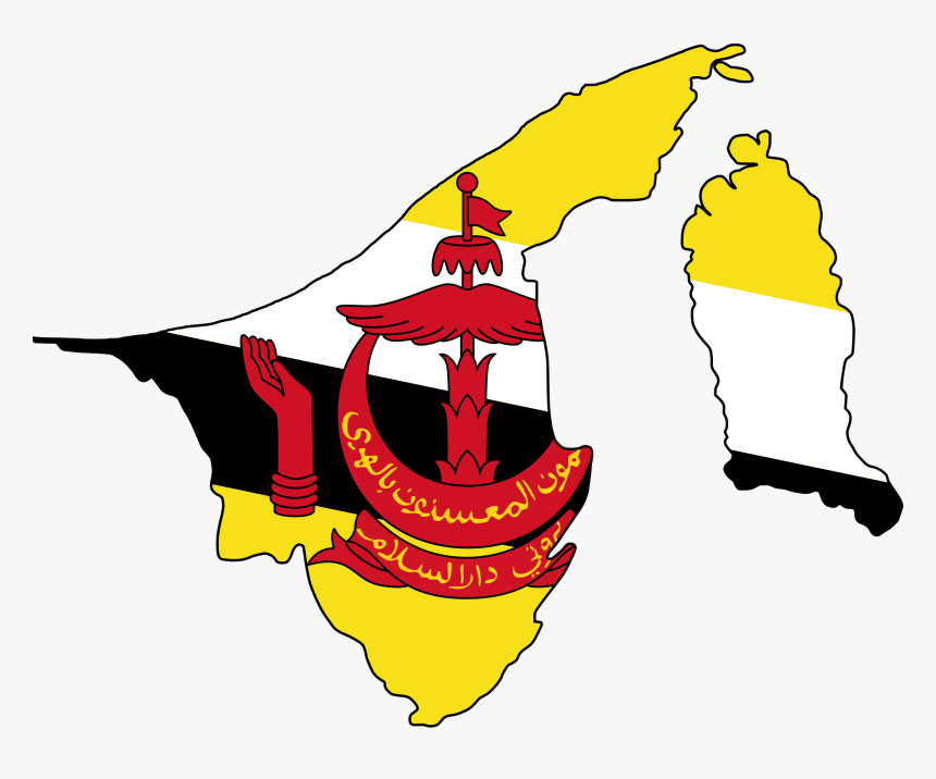 Brunei Map And Flag, HD Png Download