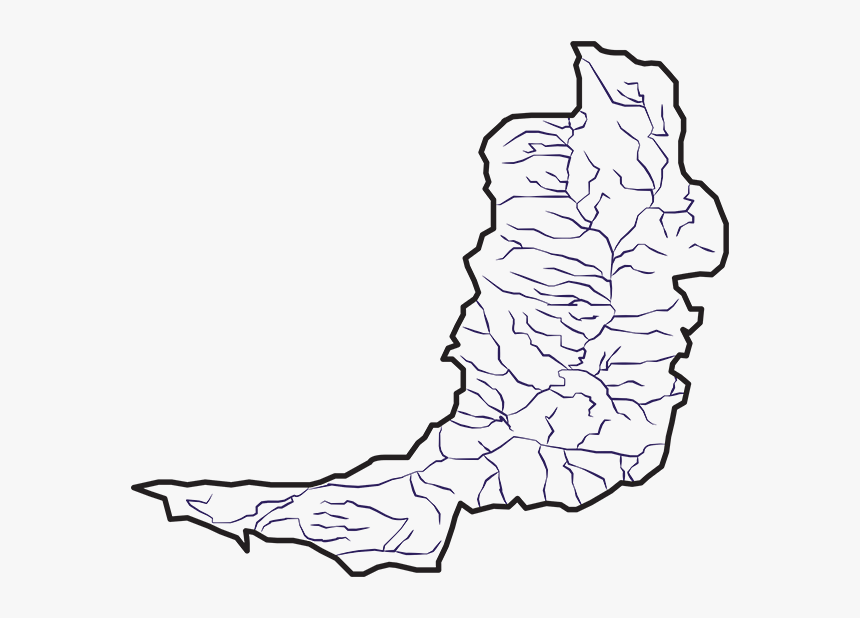 Logan River Watershed Graphic - Line Art, HD Png Download