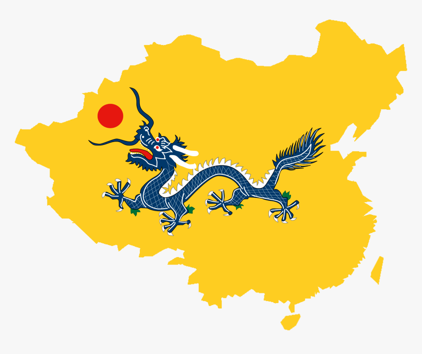Qing Dynasty Flag Map, HD Png Download