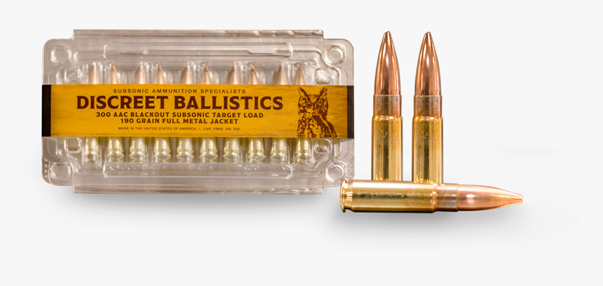 300 Aac Blackout 190gr Subsonic Load Target - 300 Blackout, HD Png Download